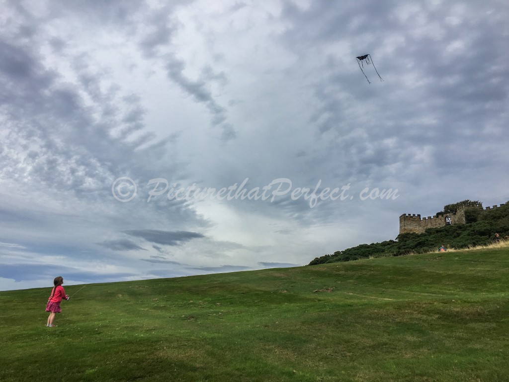 Girl with Kite Golfcourse