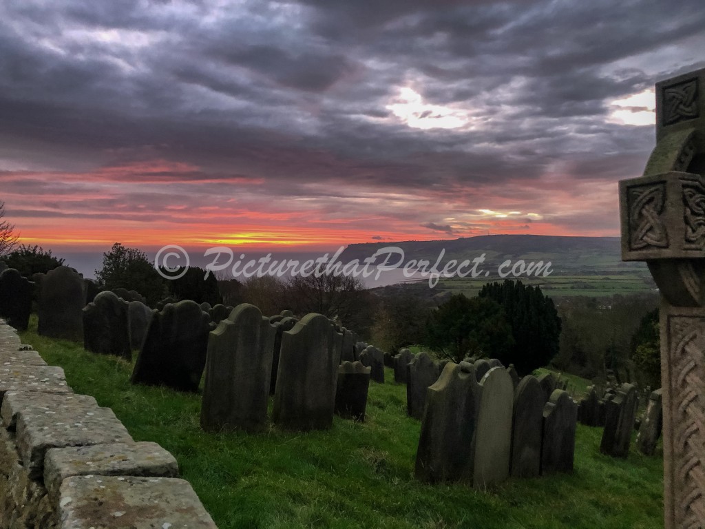Robinhoods Bay Sunrise with Gravestones
